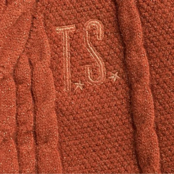 Taylor Swift Orange Cable Knit Cardigan - Life of a Showgirl - Picture 3 of 4